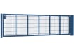 An Apollo 0.9m High by 5.0m Wide Green 868 Twin Mesh Gate with Digital keypad lock
