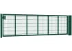 An Apollo 0.9m High by 5.0m Wide Green 868 Twin Mesh Gate with Digital keypad lock
