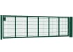 An Apollo 0.9m High by 5.0m Wide Green 868 Twin Mesh Gate with Digital keypad lock