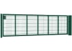 An Apollo 0.9m High by 5.0m Wide Green 868 Twin Mesh Gate with Digital keypad lock