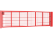An Apollo 0.9m High by 5.0m Wide Green 868 Twin Mesh Gate with Digital keypad lock