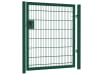 A Green Apollo 868 twin mesh security gate with latch and key lock - 1.5m high x 1.0m wide 