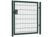 A Green Apollo single leaf 868 twin mesh security gate with slider - 1.5m high x 1.5m wide 