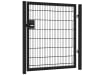 A Black Apollo 1.5m High x 2.0m Wide Single Leaf 868 Twin Mesh Security Gate with Slider 