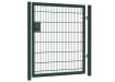 A Green 1.5m High x 2.0m Wide Single Leaf 868 Twin Mesh Security Gate with Digital Lock - Apollo Gates