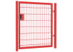 An Apollo 1.5m High x 2.0m Wide Single Leaf 868 Twin Mesh Gate with Key Lock - Red PPC Finish