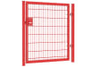 A Red Apollo 1.5m High x 2.0m Wide Single Leaf Twin Mesh Security Gate with Slider 