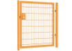 A Yellow Apollo 1.5m High x 2.0m Single Leaf 868 Twin Mesh Gate with Slider 