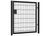 A Black Apollo 868 Twin Mesh Gate With Key and Latch Lock - 1.5m High x 2.0m Wide Single Leaf