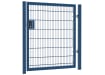 A Blue Apollo 1.5m High x 2.0m Wide Single Leaf 868 Twin Mesh Gate with Key Lock