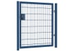 A Blue Apollo 868 Twin Mesh Single Leaf Security Gate With Digital Lock - 1.5m High x 2.0m Wide 