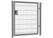 A Grey Apollo 1.5m High x 2.0m Wide Twin Mesh Single Leaf Gate With Key Lock