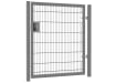 An Apollo 1.5m high x 2.0m Wide Single Leaf 868 Twin Mesh Security Gate with Digital Lock - Grey PPC Finish