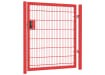 A Red 1.5m High x 2.0m Wide Single Leaf Apollo 868 Twin Mesh Gate With Digital Lock