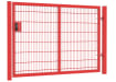 A Red Apollo 1.5m High x 2.5m Wide Single Leaf 868 Twin Mesh Gate with Digital Lock