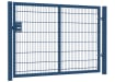 A Blue Apollo 1.5m High x 2.5m Wide Single Leaf 868 Twin Mesh Gate with Sliding Latch 
