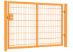 A Yellow Apollo 1.5m High x 2.5m Wide Single Leaf 868 Twin Mesh gate with Sliding Latch 