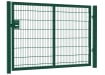 A Green Apollo 1.5m High x 2.5m Wide Single Leaf 868 Twin Mesh Gate with Slider 