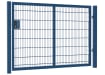 An Apollo 1.5m High x 2.5m Wide Single Leaf 868 Mesh Gate With Key Lock - Blue PPC Finish