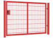 An Apollo 1.5m High x 2.5m Wide Single Leaf 868 Mesh Gate with Key Lock - Red PPC FInish