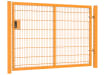 A Yellow Apollo 1.5m High x 2.5m Wide Single Leaf 868 Mesh Security gate with Key Lock