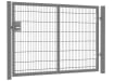 A Grey Apollo 1.5m High x 2.5m Wide Single Leaf Mesh Gate With Sliding Latch 