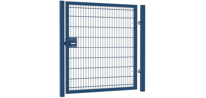 A Blue Apollo 1.8m High x 1.2m Wide Single Leaf Gate with Sliding Latch