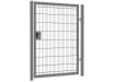 A Grey Apollo 1.8m High x 1.2m Wide 868 Twin Mesh Single Leaf Security Gate with latch and Key Lock