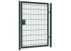 A Green 1.8m High x 1.2m Wide Single Leaf 868 Twin Mesh Security Gate with Digital Lock