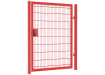 A 1.8m High x 1.2m Wide Single Leaf 868 twin Mesh Gate with Digital Lock  - Red PPC Finish