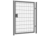 A Grey 868 Twin Mesh Gate with Key Lock - Apollo 1.8m High x 1.2m Wide Single Leaf Security Gate