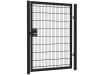 A Black Apollo 1.8m High x 1.2m Wide Single Leaf 868 Twin Mesh Security Gate with Sliding Latch