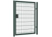 A 1.8m High x 1.2m Wide Single Leaf 868 Mesh Security gate with Key Lock - Green PPC Finish