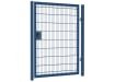 A Blue Apollo 868 Twin Mesh Security Gate with Latch and Key Lock - 1.8m High x 1.2m Wide Single Leaf 