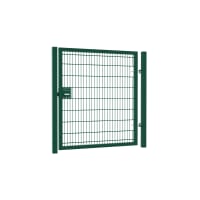 A Green Apollo 1.8m High x 2.0m Wide Single Leaf 868 Mesh Security Gate with Sliding Latch