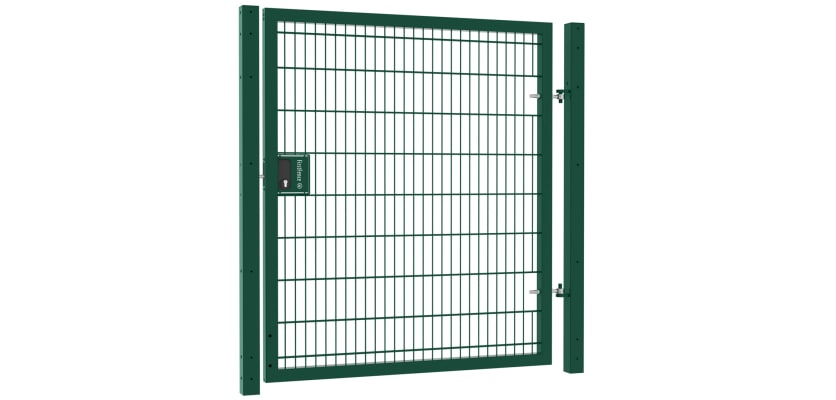 A Green Apollo 868 Mesh Security Gate with Key Lock - 1.8m High x 2.0m Wide Single Leaf
