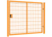 A Yellow Apollo 1.8m High x 2.5m Wide Single Leaf 868 Twin Mesh Security Gate with Key Lock