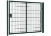A Green Apollo 868 Twin Mesh Security Gate with Latch and Key Lock - 1.8m High x 2.5m Wide Single Leaf