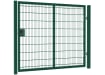 A Green Apollo 868 Twin Mesh Security Gate with Latch and Key Lock - 1.8m High x 2.5m Wide Single Leaf