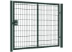 An Apollo 1.8m High x 2.5m Wide Single Leaf 868 Twin Mesh Security gate with Sliding Latch - Green PPC Finish