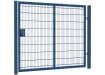A Blue Apollo 868 Twin Mesh Security Gate with Digital Lock - 1.8m High x 2.5m Wide Single Leaf