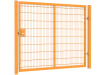 A Yellow Apollo Twin Mesh Security Gate with Slider - 1.8m High x 2.5m Wide Single Leaf 