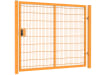 A Yellow 1.8m High x 2.5m Wide Single Leaf 868 Twin Mesh Gate With Digital Lock - Apollo Gates