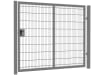 Apollo 1.8m High x 2.5m Wide Single Leaf 868 Mesh Gate with Key and Latch Lock - Grey PPC Finish