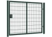 A Green 1.8m High x 2.5m Wide Singl Leaf 868 Twin Mesh Security Gate with Digital Lock