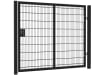 A Black Apollo 1.8m High x 2.5m Wide Single Leaf 868 Mesh Security Gate with Digital Lock