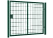 Apollo 1.8m High x 2.5m Wide Single Leaf 868 Twin Mesh Security Gate with Key Lock - Green PPC Finish