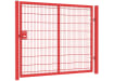A Red Apollo Twin Mesh Security Gate with Sliding Latch - 1.8m High x 2.5m Wide Single Leaf