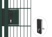 Deadbolt Lock and Fixing Kit installed on mesh gate