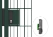 Quick Exit Keylatch Gate Lock and Fixing Kit installed on mesh gate
